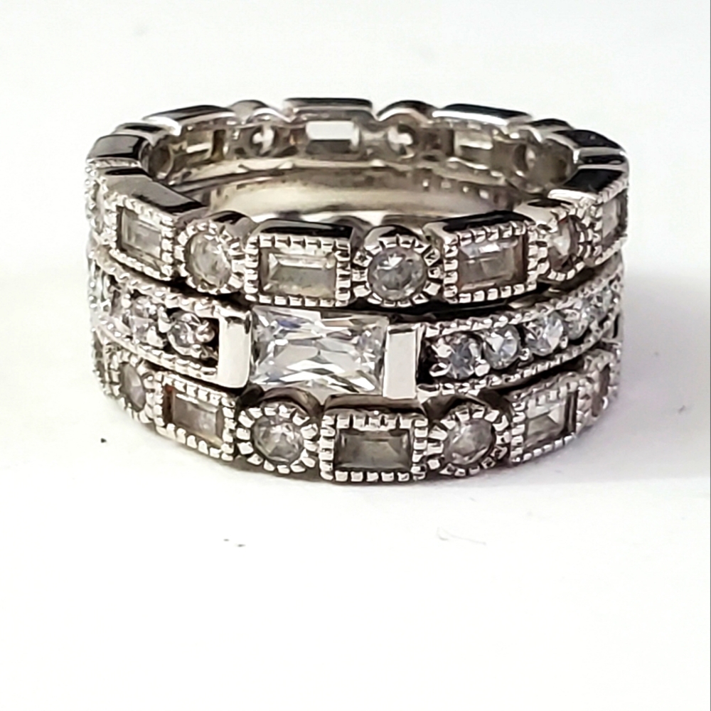 Sterling Silver 925 Minimalist Ring Set